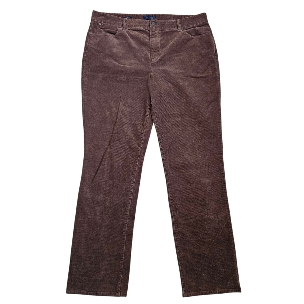 Talbots Heritage Pants Women's 18 Straight Leg Corduroy Brown Fall Staple Career
